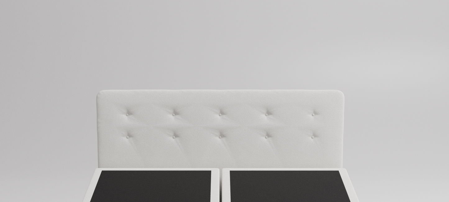 Headboard designed for hospital bed, adjustable bed, or hi-low bed for homecare comfort.