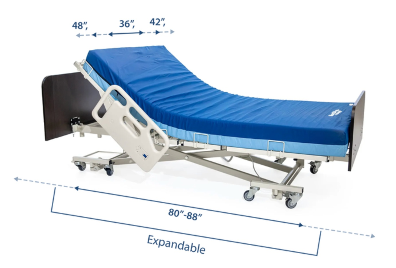 Medacure Expandable Ultra Low and Hi-Low Hospital Bed.