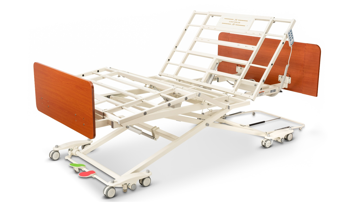 Emerald Oasis Expandable Hi-Low Hospital Bed.