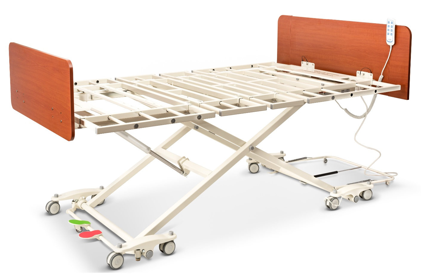 Emerald Oasis Expandable Hi-Low Hospital Bed.