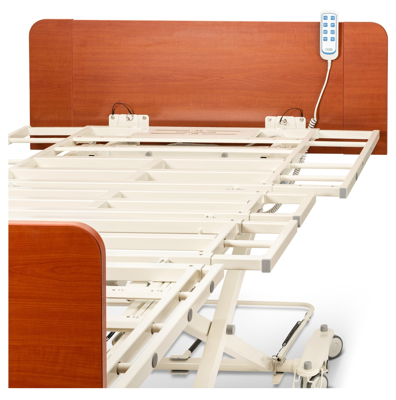 Emerald Oasis Expandable Hi-Low Hospital Bed.