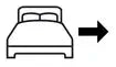 Exit Bed Left Side illustration showing a hospital bed that adjusts for homecare needs and accessibility.