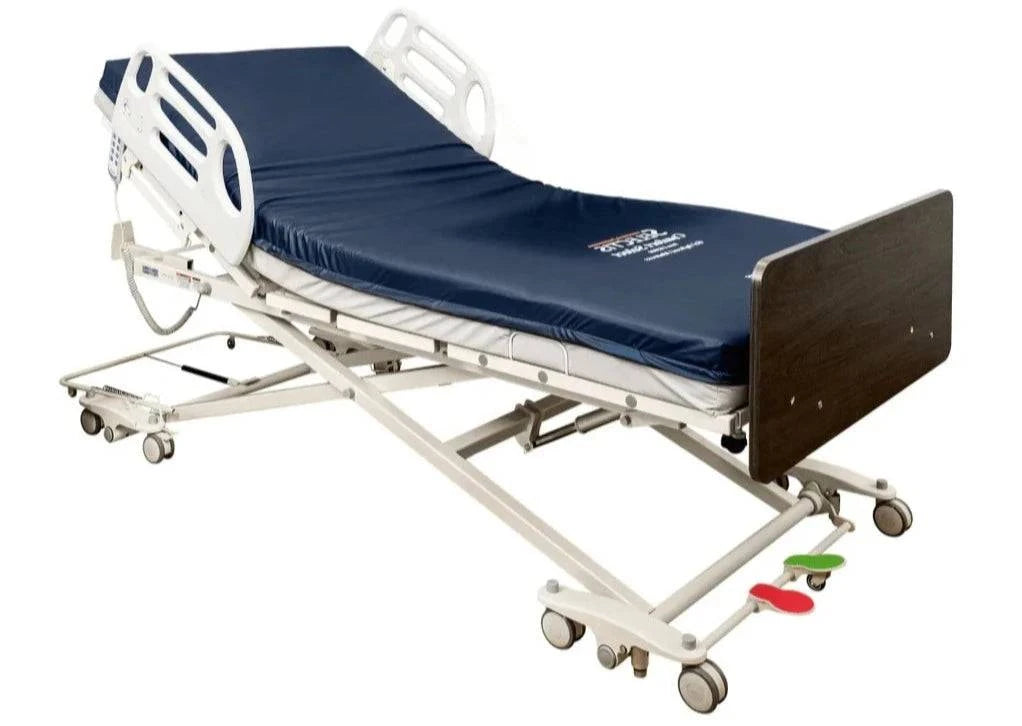 Emerald Oasis Expandable Hi-Low Hospital Bed.