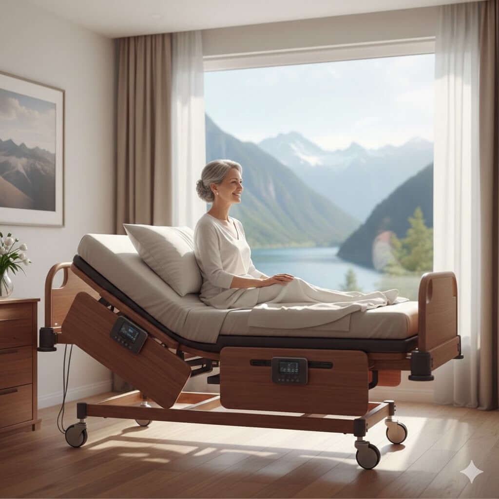 Hospital bed for home delivery and installation by SlumberSource