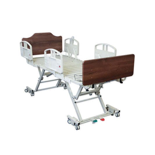 NOA Elite II Long Term Care Bed is an adjustable hi-low hospital bed designed for homecare with electric controls.