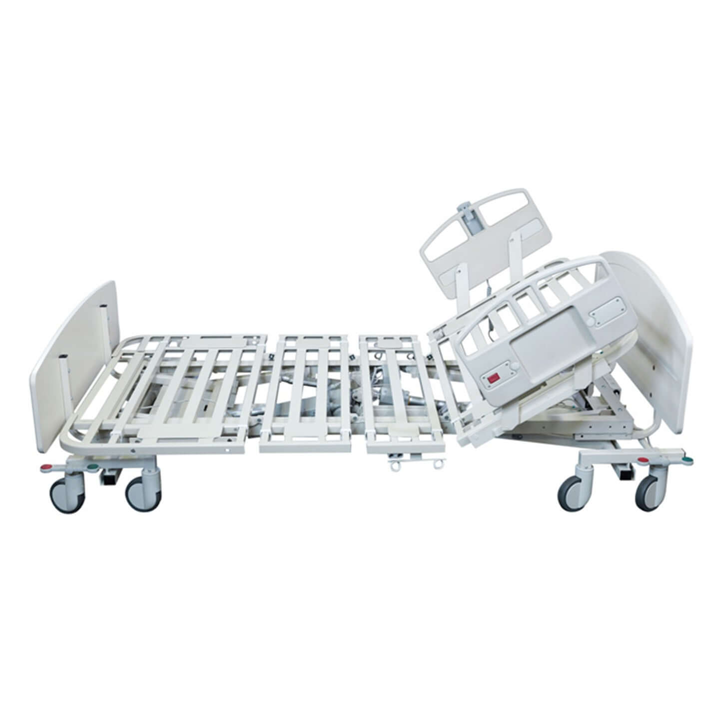 NOA Expandable Bariatric Hospital Bed shown in adjustable position with toolless expandable deck for homecare.