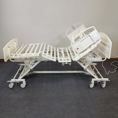 NOA Expandable Bariatric Hospital Bed showing adjustable positioning and hi-low functionality.