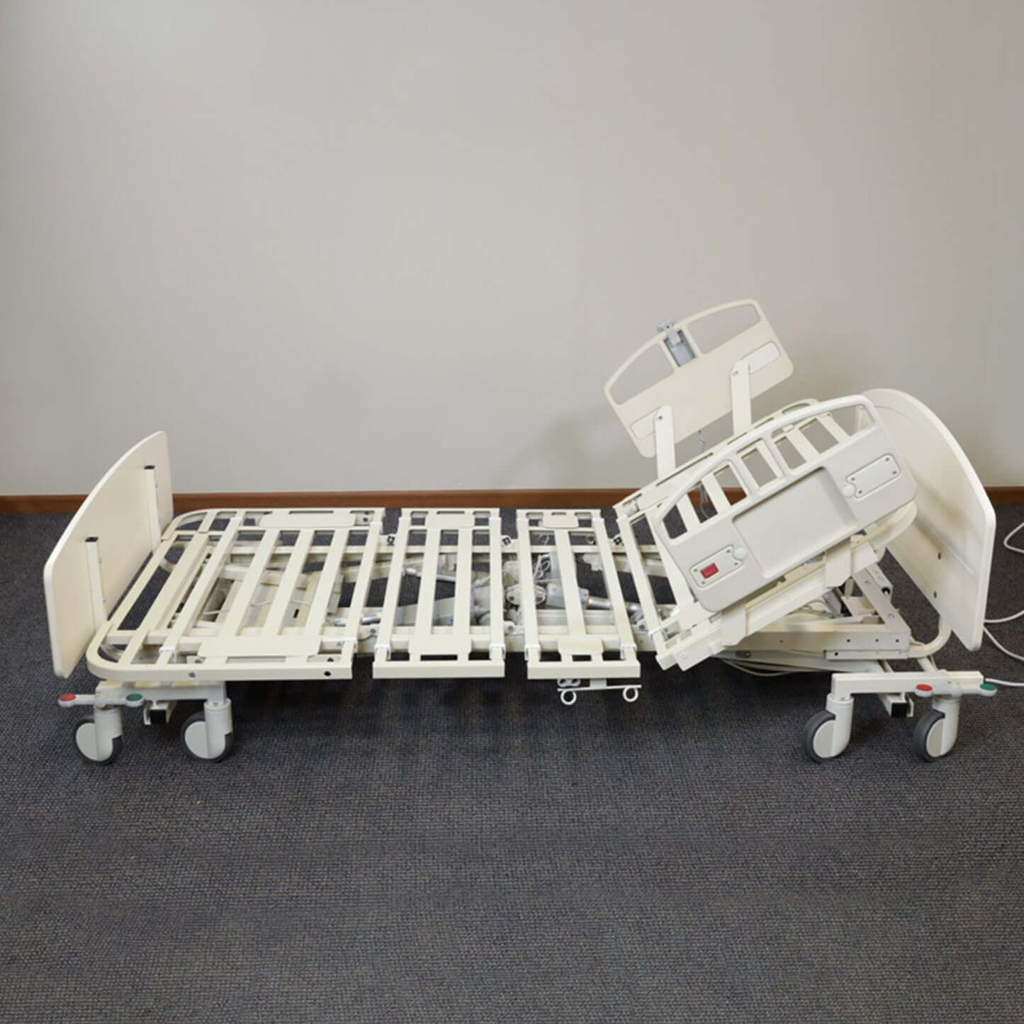 NOA Expandable Bariatric Hospital Bed shown in adjustable position for versatility and comfort in homecare.