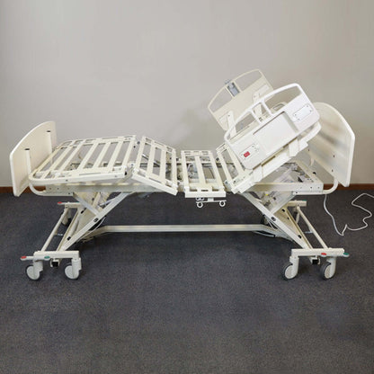 NOA Expandable Bariatric Hospital Bed shown in adjustable position, ideal for homecare and hospital use.