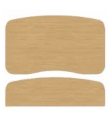 Accora Headboard/Footboard for hospital bed, homecare bed, adjustable bed, hi-low bed, styled in a natural wood finish.