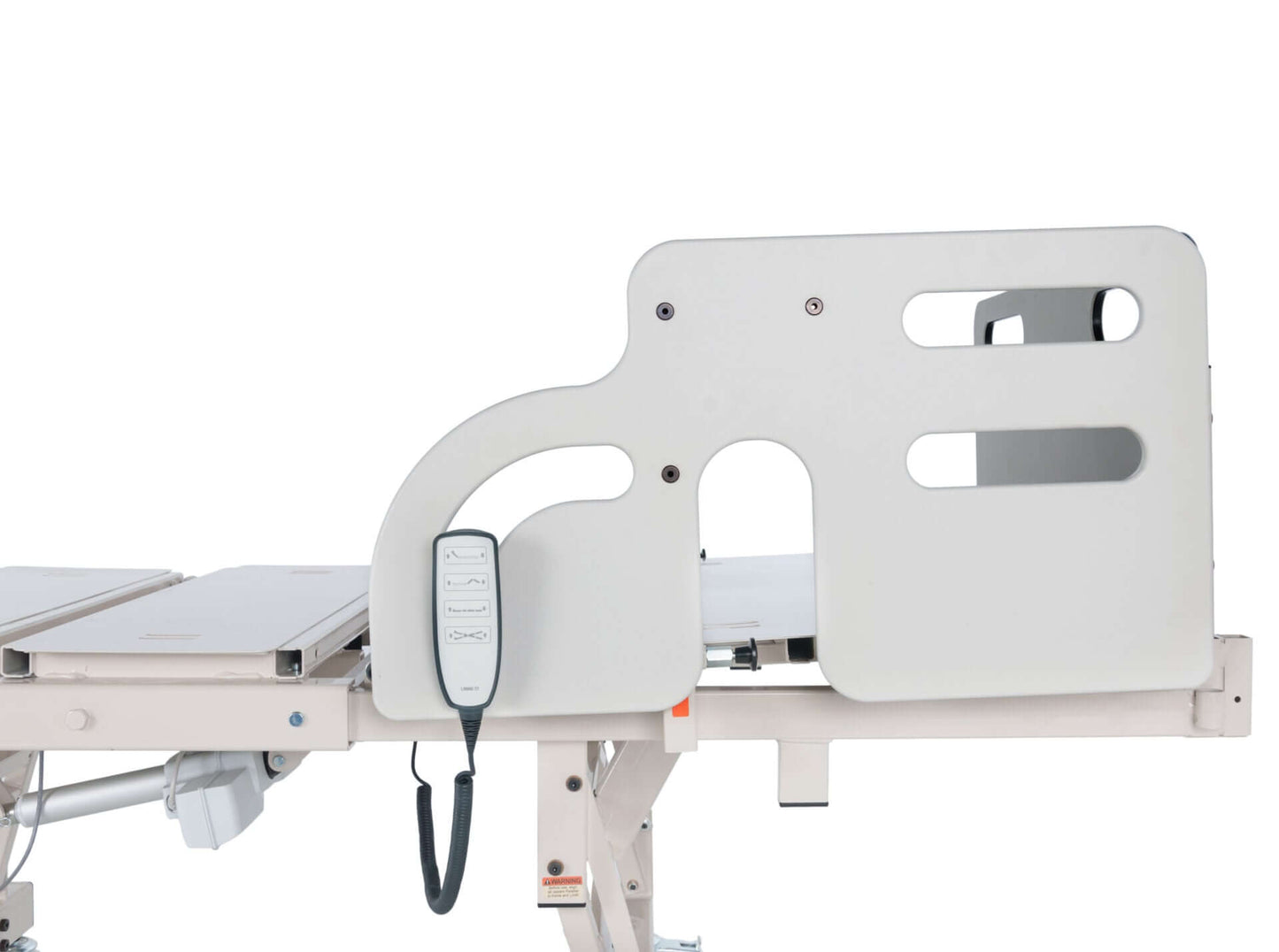 Gendron® Maxi Rest 800 Bariatric Hospital Bed side view showing adjustable rail and remote control for customizable comfort.