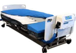 Alternating Pressure/Low Air Loss Mattress Options on a hospital bed for optimal comfort and care.