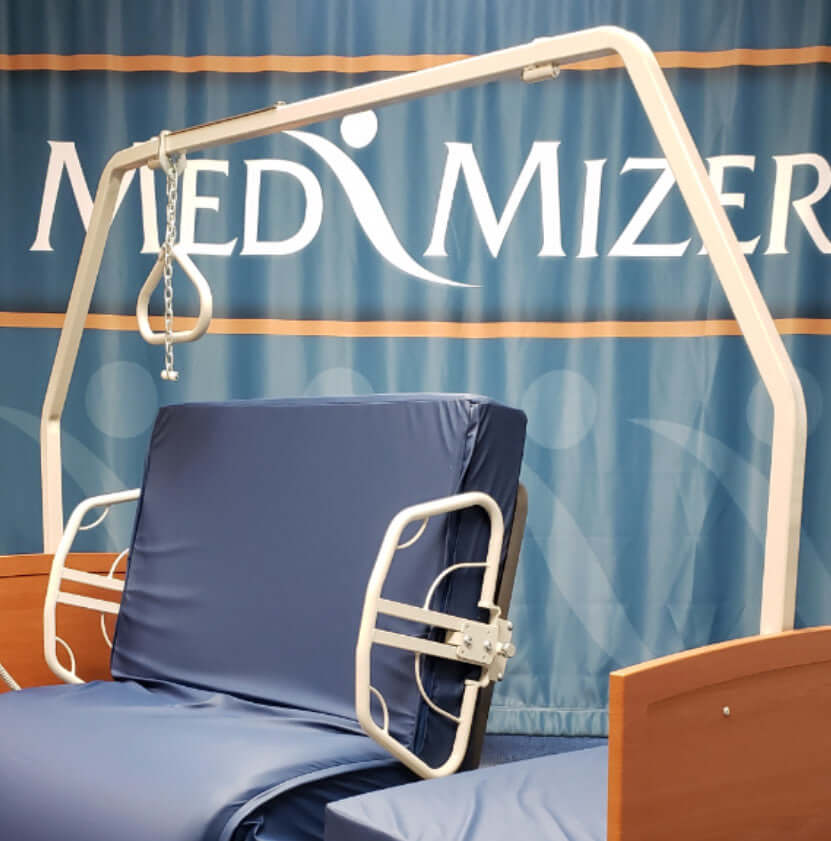 Overbed trapeze for hospital bed
