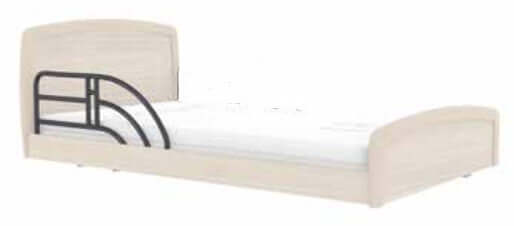 Accora Side/Assist Rail Options on a hospital bed for safe transitioning in homecare or adjustable hi-low beds.