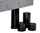 Added Height Legs (2”, 2.5” & 5”) Stackable for adjustable, hi-low, homecare, or hospital beds.