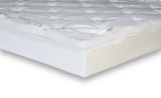 Close-up view of Twin Flex-A-Bed Mattress designed for hospital beds, homecare beds, adjustable beds, and hi-low beds.