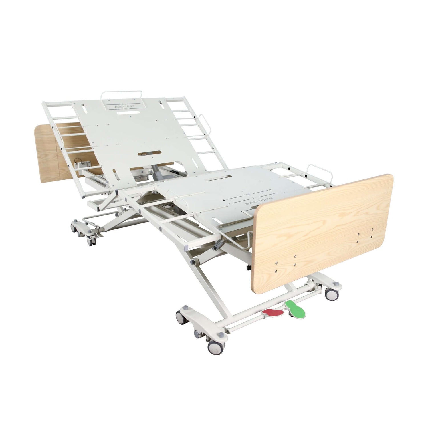 Emerald Infinity Hi-Low Hospital Bed features adjustable heights and widths for homecare and hospital use.