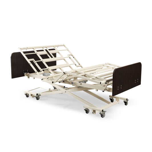 Medacure Lincoln Expandable Bariatric Bed LX-BARI adjustable hospital bed with hi-low functionality for homecare use.