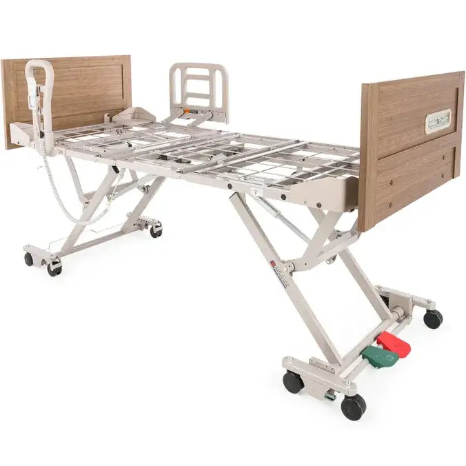 Zenith 7200 Slide Wide Hi-Lo Hospital Bed - adjustable hospital bed with tool-less assembly for homecare.