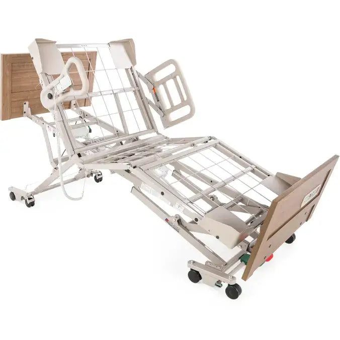 Zenith 7200 Slide Wide Hi-Lo Hospital Bed, adjustable hospital bed for homecare, versatile hi-low bed design.